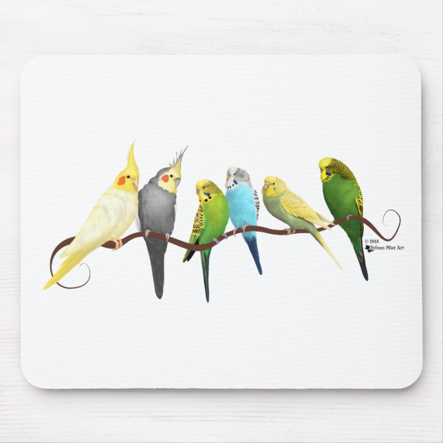 Alfombrilla De Ratón ¡Parakeets y Cockatiels! (Frente)