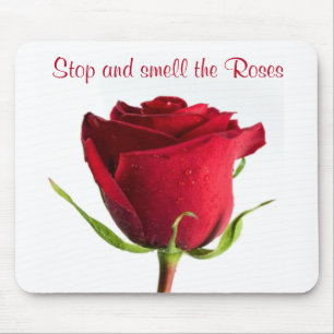 Alfombrilla De Ratón Parar y oler a los Rosas Red Rose Mousepad