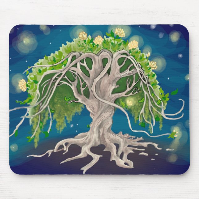 Alfombrilla De Ratón Parasol de árbol cósmico (Frente)