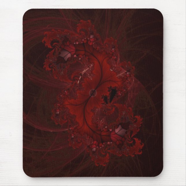 Alfombrilla De Ratón Parasol Fractal Rojo (Frente)