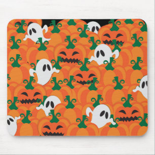 Alfombrilla De Ratón Parche Halloween Ghosts Haunted Pumpkin
