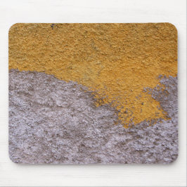 Alfombrilla De Ratón Pared amarilla gris áspera de la construcción de