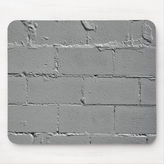 Alfombrilla De Ratón Pared de bloque de cemento gris texturizado (Frente)