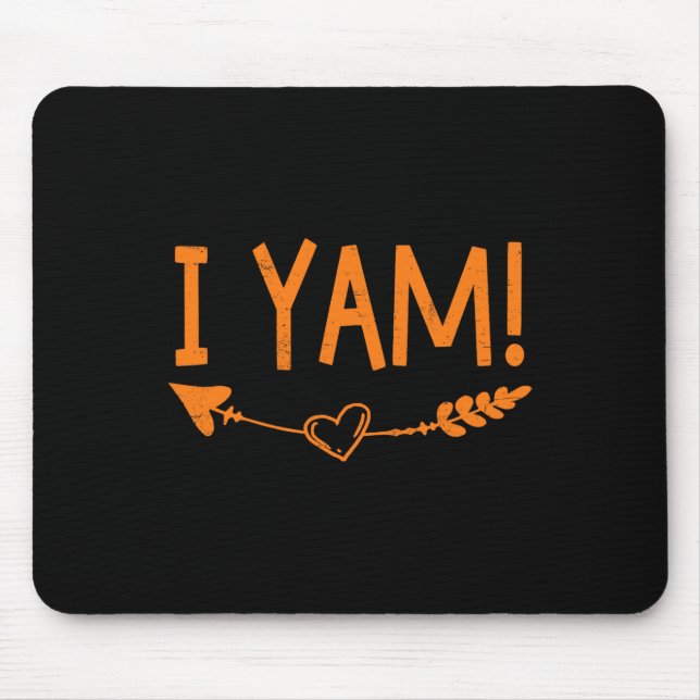 Alfombrilla De Ratón Pareja de acción de gracias que combina ella es mi (Frente)