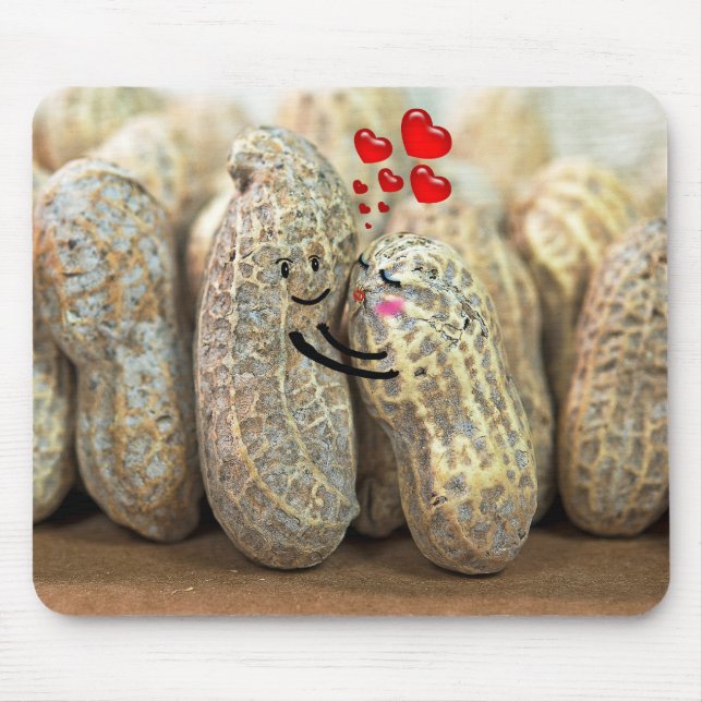 Alfombrilla De Ratón Pareja de amor de cacahuates (Frente)
