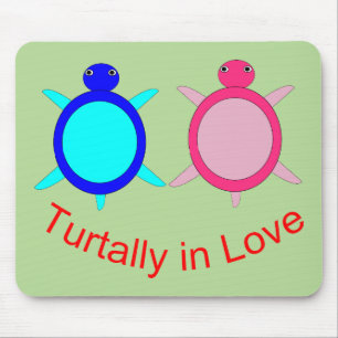 Alfombrilla De Ratón Pareja De Tortuga Cuta