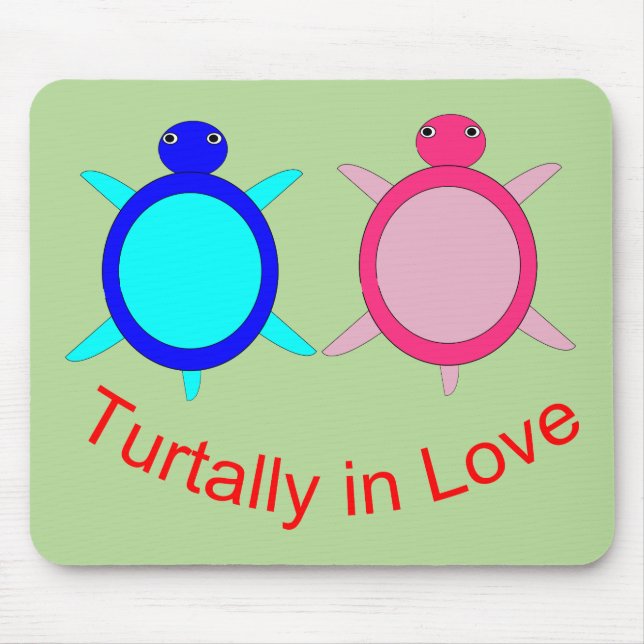 Alfombrilla De Ratón Pareja De Tortuga Cuta (Frente)