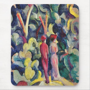 Alfombrilla De Ratón Pareja en el sendero del bosque de August Macke