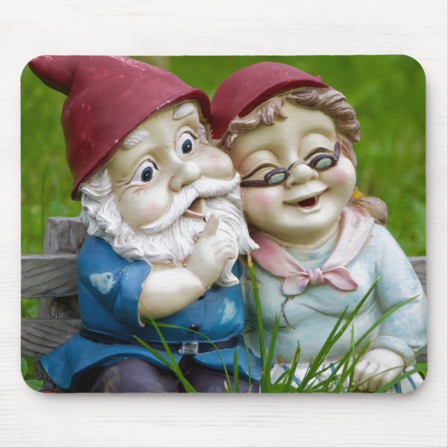 Alfombrilla De Ratón Pareja Gnomes Garden (Frente)