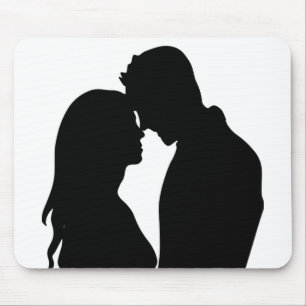 ALFOMBRILLA DE RATÓN PAREJA ROMÁNTICA SILHOUETTE