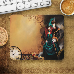 Alfombrilla De Ratón Pareja victoriana Steampunk