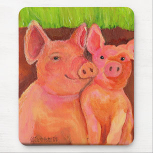Alfombrilla De Ratón Pares de Pals Mousepad (aka cojín del cerdo del