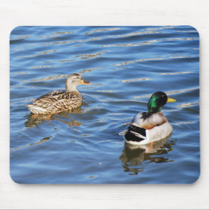 Alfombrilla De Ratón Pares de pato mallard simbolizan amor y compromiso