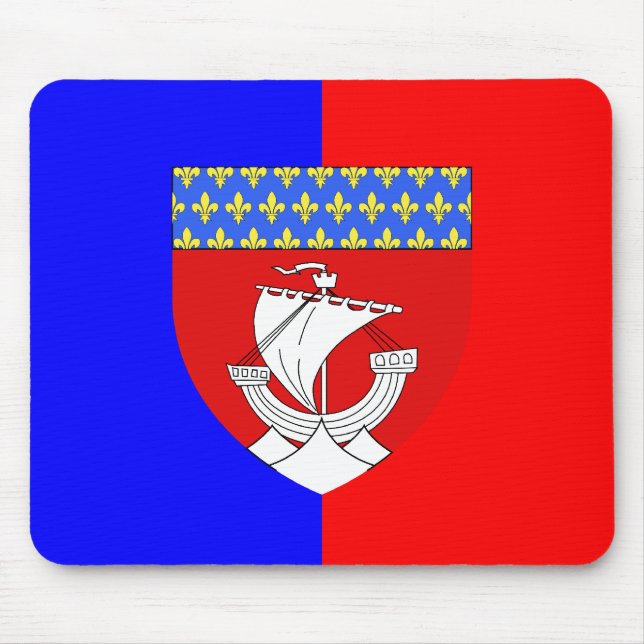 Alfombrilla De Ratón París Con Escudo, Francia (Frente)