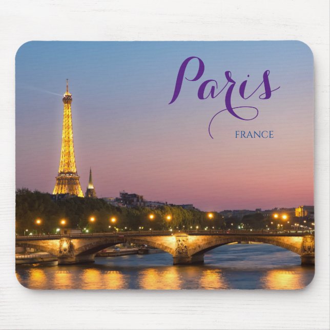 Alfombrilla De Ratón París Francia Torre Eiffel  (Frente)
