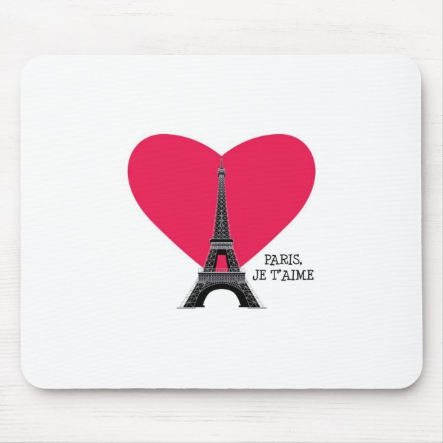 Alfombrilla De Ratón París, Je T'Aime (Frente)