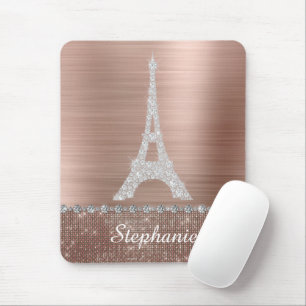 Alfombrilla De Ratón París Rosa de oro personalizado