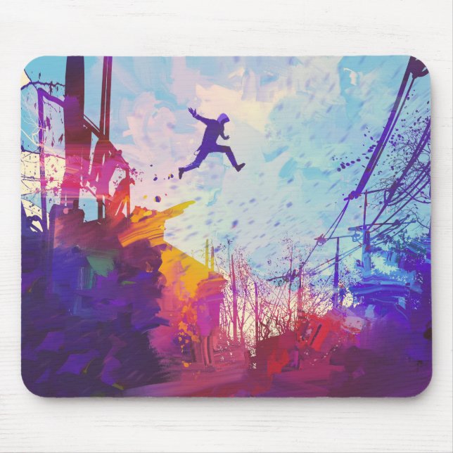 Alfombrilla De Ratón Parkour Urban Free Running Mouse Pad (Frente)