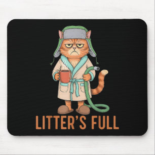 Alfombrilla De Ratón Parodia de gato lleno de camada divertida Amante d