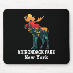 Alfombrilla De Ratón Parque Adirondack Silueta de Alce Senderismo Nueva