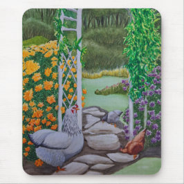 Alfombrilla De Ratón Parque del pollo feliz