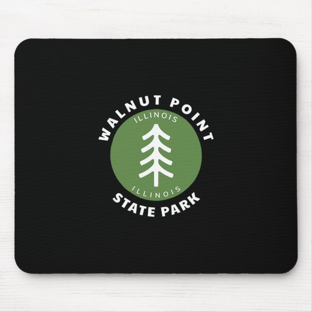 Alfombrilla De Ratón Parque Estatal Walnut Point Illinois Il Bosque Árb (Frente)