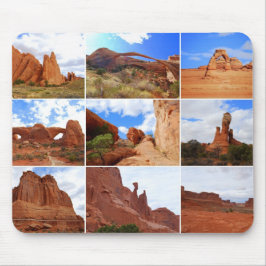 Alfombrilla De Ratón Parque Nacional Arches, Utah, Collage Mousepad