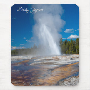 Alfombrilla De Ratón Parque nacional Daisy Geyser Erupting Yellowstone