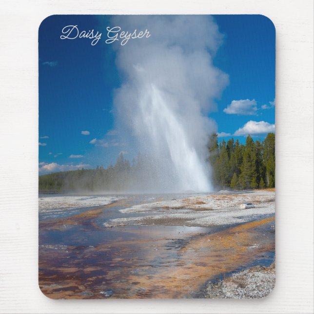 Alfombrilla De Ratón Parque nacional Daisy Geyser Erupting Yellowstone (Frente)
