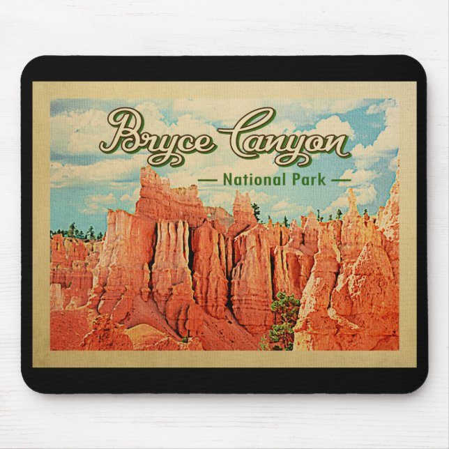 Alfombrilla De Ratón Parque nacional del Cañón Bryce Viajes de época (Frente)