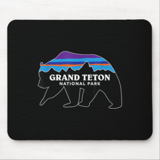 Alfombrilla De Ratón parque nacional grand teton oso grizzly minimalist