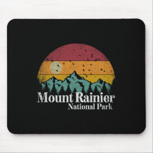 Alfombrilla De Ratón Parque Nacional Mt Mount Rainier Estilo Retro Send