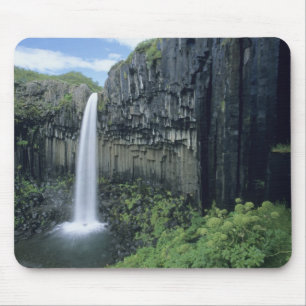 Alfombrilla De Ratón Parque Nacional Skaftafell, cascada Svartifoss,