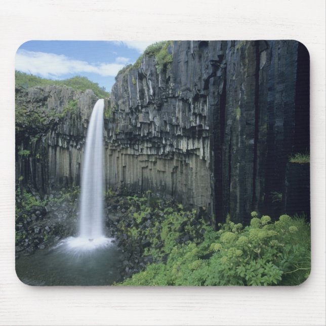 Alfombrilla De Ratón Parque Nacional Skaftafell, cascada Svartifoss, (Frente)