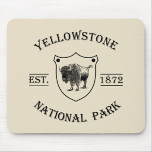 Alfombrilla De Ratón Parque Nacional Yellowstone Vintage