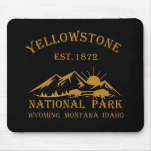 Alfombrilla De Ratón Parque Nacional Yellowstone Vintage