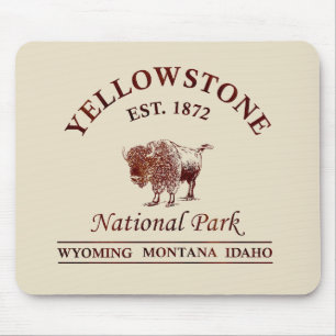 Alfombrilla De Ratón Parque Nacional Yellowstone Vintage