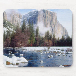 Alfombrilla De Ratón Parque Nacional Yosemite en invierno