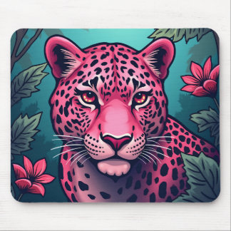 Alfombrilla De Ratón Parroquia de leopardo rosa