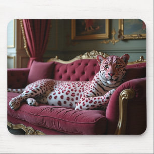 Alfombrilla De Ratón Parroquia de leopardo rosa