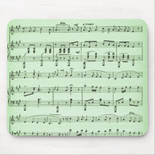 Alfombrilla De Ratón Partitura verde
