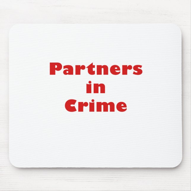 Alfombrilla De Ratón Partners - adentro - crimen (Frente)