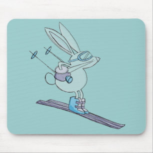 Alfombrilla De Ratón Parto de nieve lindo mousepad de esquí