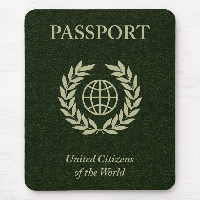 Alfombrilla De Ratón pasaporte verde (Frente)