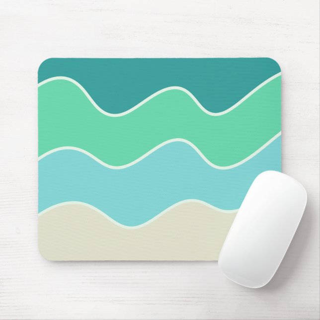 Alfombrilla De Ratón Pasar por el teclado del ratón de las olas (Con ratón)