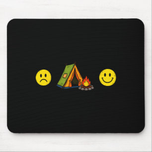 Alfombrilla De Ratón Pasatiempo divertido cara triste + camping = estad