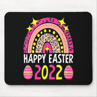 Alfombrilla De Ratón Pascua 2022 arcoíris lindo feliz pascua 2022 mujer