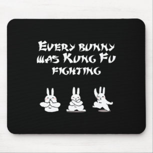Alfombrilla De Ratón Pascua Divertida Todo Conejo Fue Kung Fu Luchando 