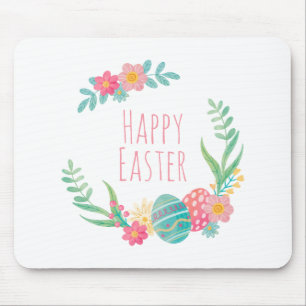 Alfombrilla De Ratón Pascua feliz floral simple el Mousepad