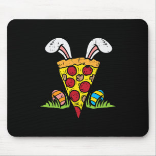 Alfombrilla De Ratón Pascua Pizza Slice Bunny Ears Divertido Snack Food